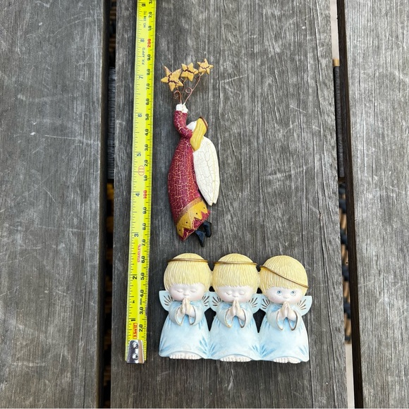 Vintage 90s Praying Angles and Flying Angel Refrigerator Magnets Set of Two - Picture 5 of 5